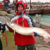 Joshua Jorgensen with a Spotted Muskellunge